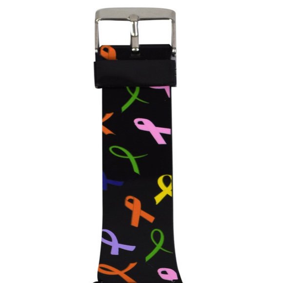 Nurse Medical Multi Cancer Awareness Ribbon Jelly Watch - Picture 3 of 3